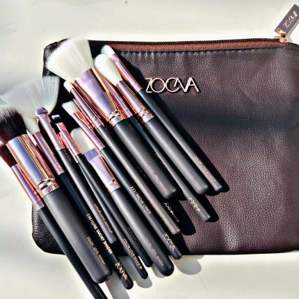pack of 12 Zoeva makeup brushes with pouch complete makeup brush set including 12 face and eye make up brushes